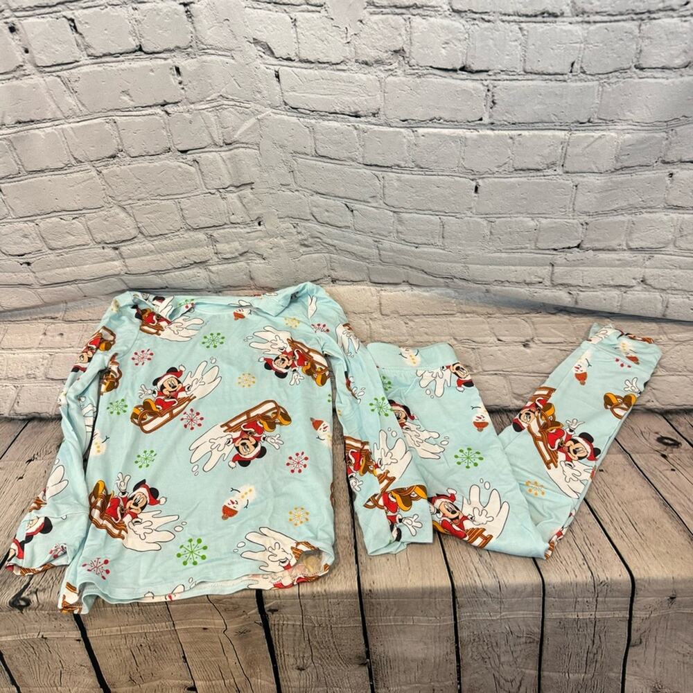 Wei Wei Mickey Christmas Sledding Bamboo Pajama Set